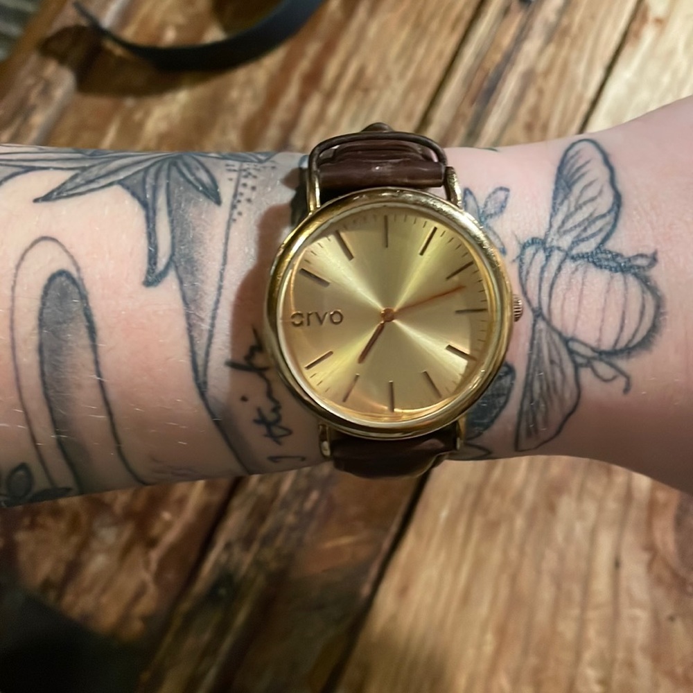Rose gold ARVO wear watch